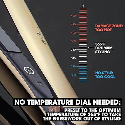 ghd Gold Styler ― 1 Flat Iron Hair Straightener Professional Ceramic Hair Straightening Styling Tool for Stronger Hair &amp More Color Protection