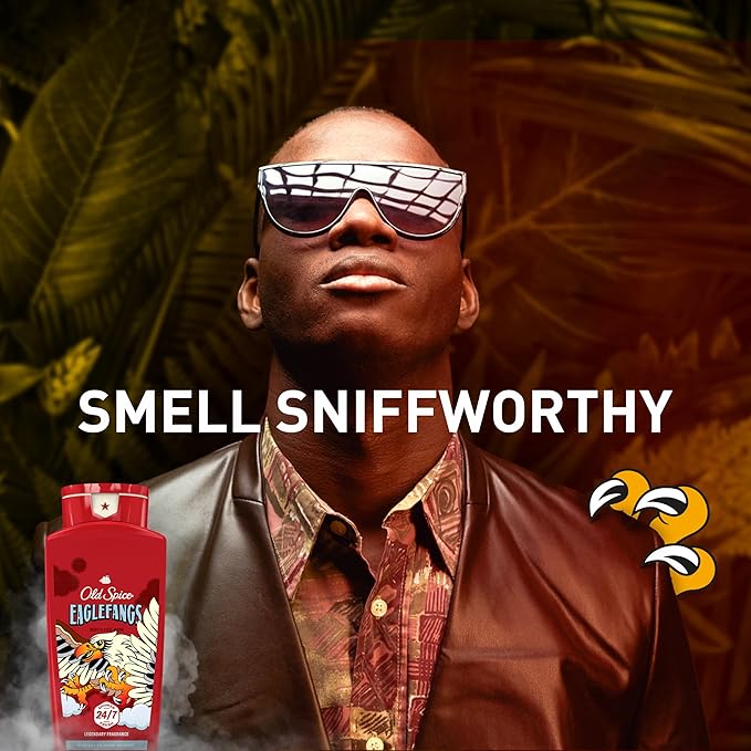Old Spice Cleansing Body Wash for Men 3X Defense 24/7 Shower Fresh with Lasting Scent 2-in-1 Body &amp Face Wash Eaglefangs with Fresh Cloud Scent 24 oz (Pack of 4)