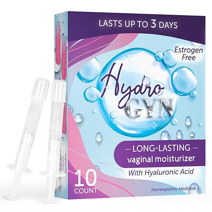 Hydro GYN Vaginal Moisturizer | Long Lasting for Vaginal Dryness &amp Irritation | Hyaluronic Acid &amp Vitamin E | Feminine Care Hormone Free | Pre and Post Menopausal I 10 Pre Filled Applicators