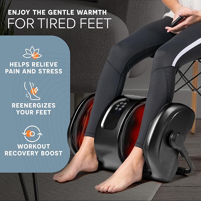 LifePro Shiatsu Foot Massager with Heat Foot Massager with Heat for Plantar Fasciitis Remote Control Deep Kneading for Leg Calf Feet Ankle with Free Roller Gifts for Mom Dad