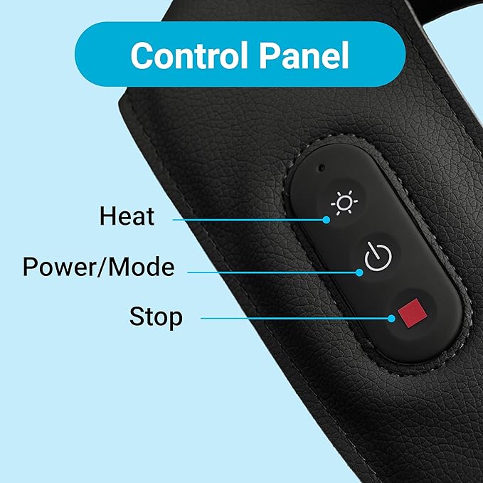 Daiwa Felicity Momizo Neck and Shoulder Massager – 4 Deep Kneading Nodes Heat Therapy Rechargeable Hands-Free One-Touch Control