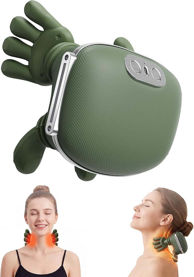 BionicMassage Tools Portable Shiatsu Neck and Back Massager Back Massager Electric Deep Tissue 4D Kneading Massage Simulated Human Relax Muscle Tension Relief an Relax