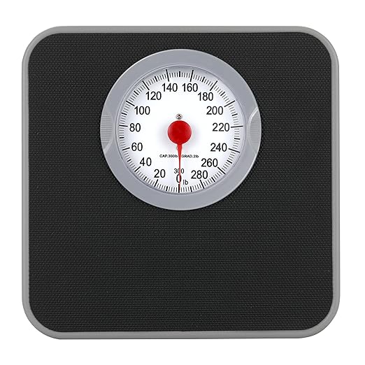 Analog Scale for Body Weight Mechanical Bathroom Scale 300lb Analog Weight Scale Dial Scale with Wider and Thicker Anti-Slip Platform Simple Calibration No Battery Required
