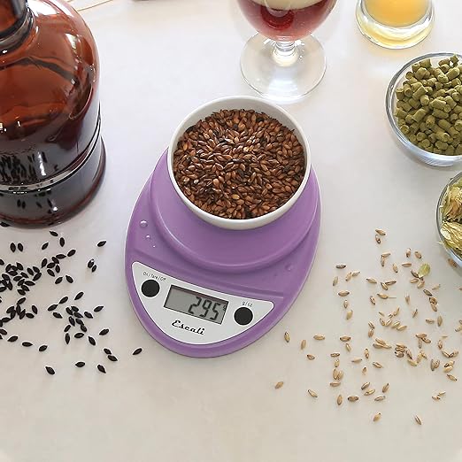 Escali Primo Digital Food Scale Multi-Functional Kitchen Scale and Baking Scale for Precise Weight Measuring and Portion Control 8.5 x 6 x 1.5 inches Lavender