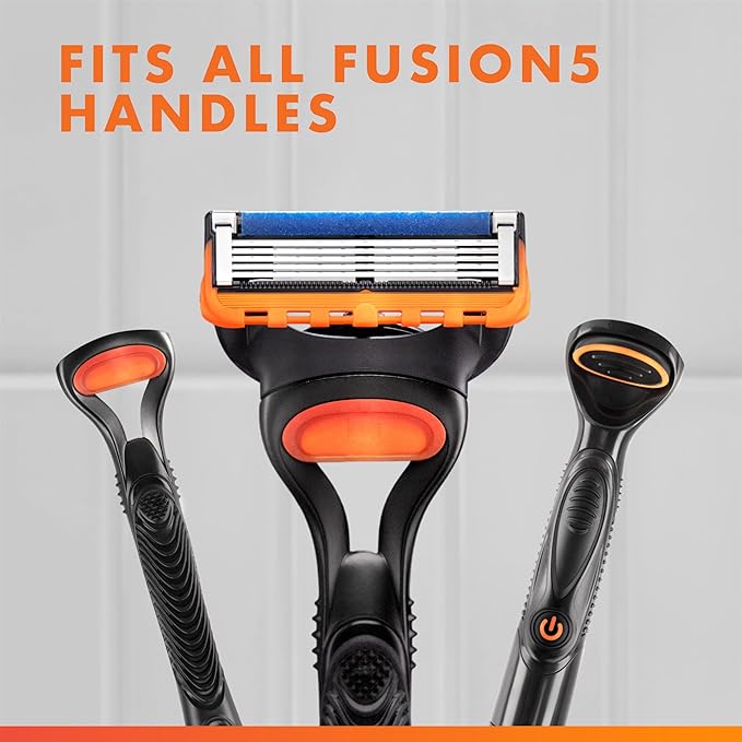 Gillette Fusion5 Power 5-Blade Razor Blade Refills for Men with Precision Trimmer 10 Count