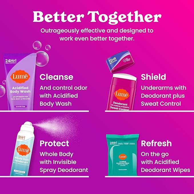 Lume Sweat Control Solid 2 Pack Vanilla Bliss NEW FORMULA AND PKGING