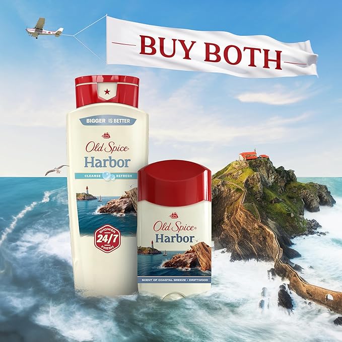 Old Spice Antiperspirant Deodorant for Men Harbor Scent 48 Hr Odor Protection 2.6 oz (Pack of 3)