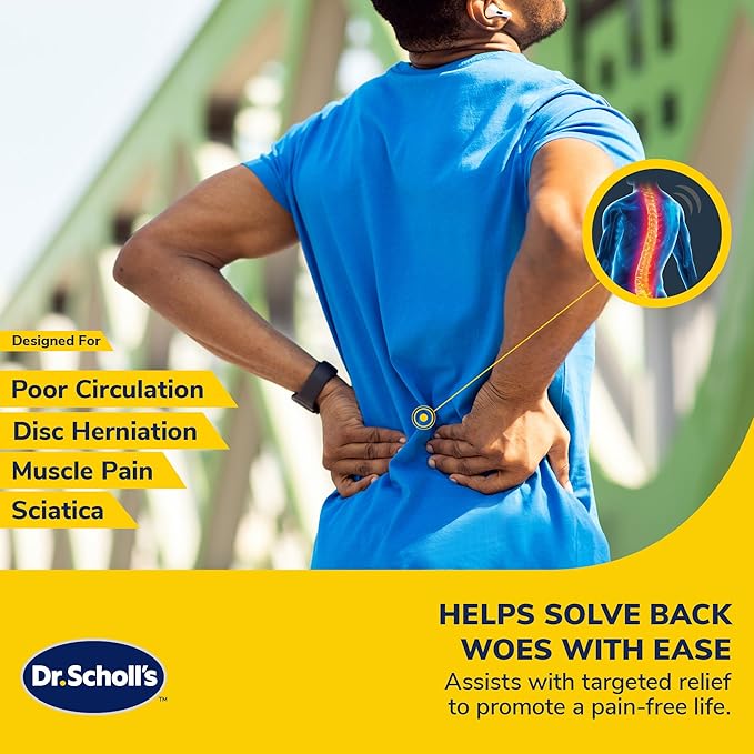 Dr. Scholl's Stretch and Recovery Back Massager W/Acupressure Points &amp Foam Base - Poor Circulation Disc Herniation Muscle Pain Sciatica