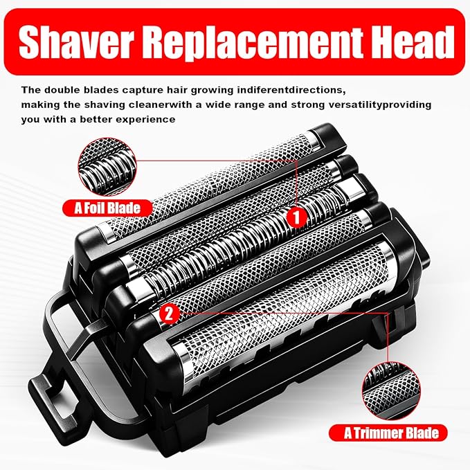3Pack Replacement Blades and Foil Compatible with Panasonic ARC5 5-Blade Shavers Compatible with WES9032P ES9032 ES9034 ES9036 ES9038 Fits Models ES-LV61 ES-LV65 ES-LV67 ES-LV95 1Cleaning Brush