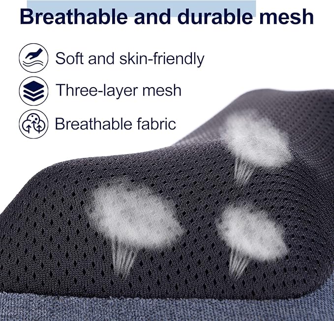 Mo Cuishle Electric Shiatsu Back Massager with Heat - Powerful 3D Kneading for Neck Shoulder Lower Back Pain Relief - Ergonomic Design for Home Office &amp Car - Gifts for Women Men Mom &amp D