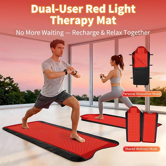 Full Body Red Light Therapy Mat with 3207 LEDs 3-in-1 660nm &amp 850nm TPU Infrared Light Blanket 74.8 x 36 Foldable Therapy Pad with Timer Controller Pulse Modes for Home Use 260W