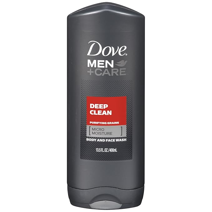 Dove Men + Care Body and Face Wash Deep Clean 13.5 Ounce (2 Pack)