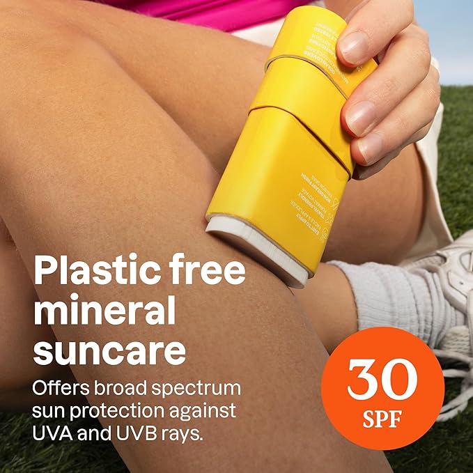 ATTITUDE Mineral Sunscreen Stick with Zinc Oxide SPF 30 EWG Verified Plastic-Free Broad Spectrum UVA/UVB Protection Dermatologically Tested Vegan Tropical 2.1 Ounces