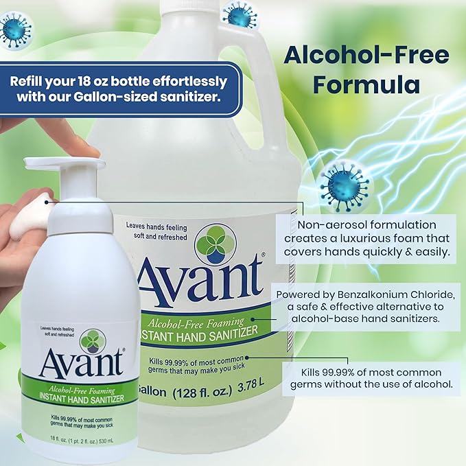 Avant® Alcohol-Free Foaming Hand Sanitizer 1 Gallon refill