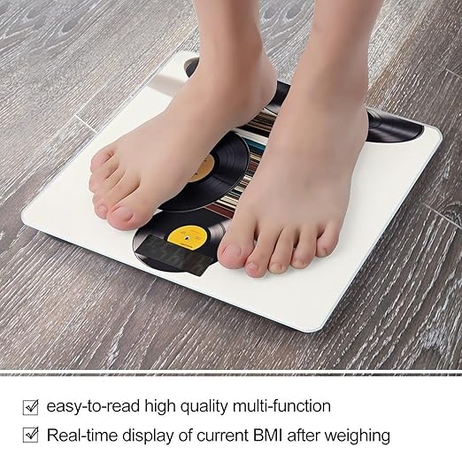 Vinyl Records and Tapes Smart Scale for Body Weight Accurate Bathroom Scale with LED Display Digital Weight Scales Weighing Machine High Precision Scales for Bath Home