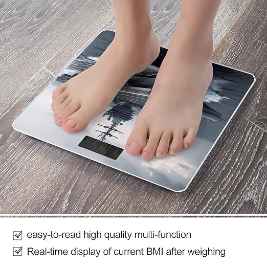 Aircraft Carrier Weight Scale for Body Weight Digital Bathroom Scale High Capacity Accurate Digital Weighing Scales and Easy-to-Read on Backlit LCD Display Scales
