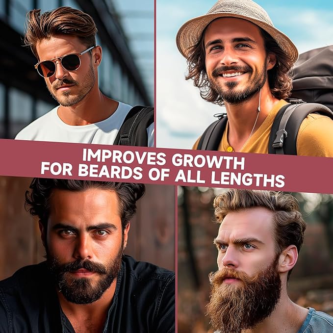 Beard Growth Oil - 5% Concentration Biotin Beard Oil for Men (2 oz) - Natural Mens Beard Oil with Argan Oil Jojoba Oil and Vitamin Beard Growth Softener Moisturizer (Mystic Hour)