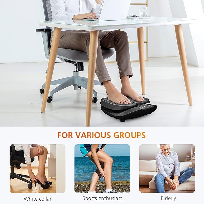 Snailax Foot Massager Machine with HeatRemote Control Adjustable Vibration Feet Massager Machine Increased Blood CirculationPlantar Fasciitis Stress (Black)
