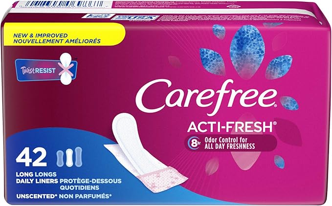 Carefree Body Shape Togo PantilinersUnscented 42 Count Long