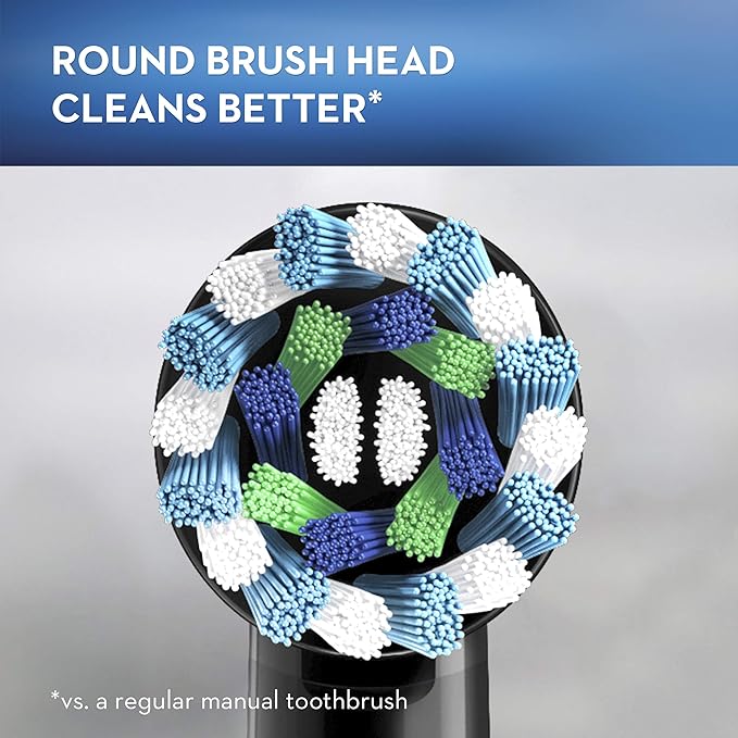 Oral-B GENIUS X Electric Toothbrush with 3 Oral-B Replacement Brush Heads and Toothbrush Case Black