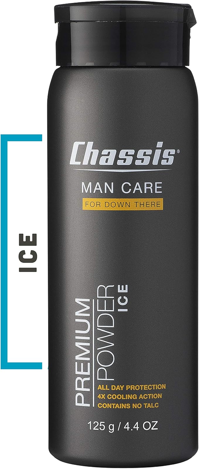 Chassis Ice Premium Body Powder for Men Whole Body Deodorant Odor-Absorbent Talc-Free Anti-Chafing Powder for Groin &amp Sensitive Skin Friction Defense &amp Odor Control Original Fresh Scent