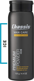 Chassis Ice Premium Body Powder for Men Whole Body Deodorant Odor-Absorbent Talc-Free Anti-Chafing Powder for Groin &amp Sensitive Skin Friction Defense &amp Odor Control Original Fresh Scent