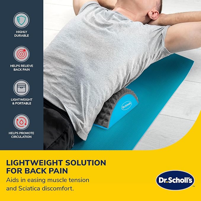 Dr. Scholl's Stretch and Recovery Back Massager W/Acupressure Points &amp Foam Base - Poor Circulation Disc Herniation Muscle Pain Sciatica