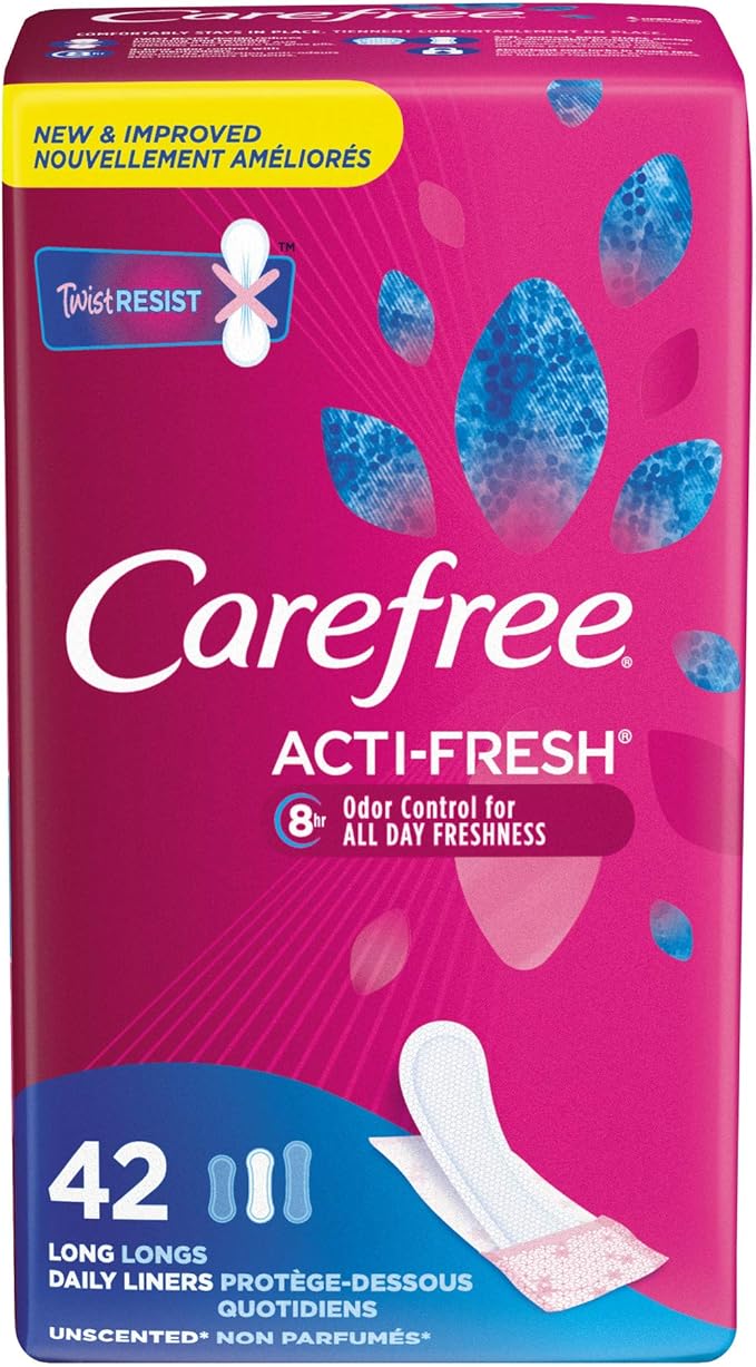 Carefree Body Shape Togo PantilinersUnscented 42 Count Long