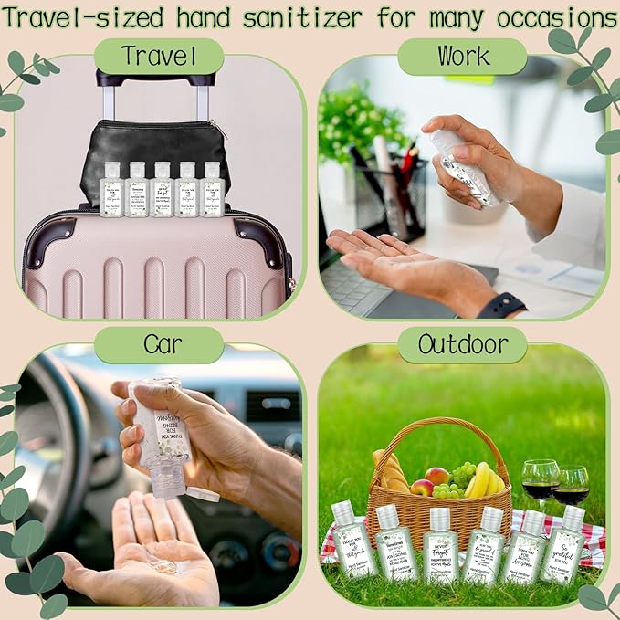 Frienda 24 Pack Thank You Mini Hand Sanitizer Bulk Travel Size 1oz Employee Appreciation Gift Scented Hand Sanitizer Bulk Small Group Gifts for Team Coworker Staff Office Teacher Nurse