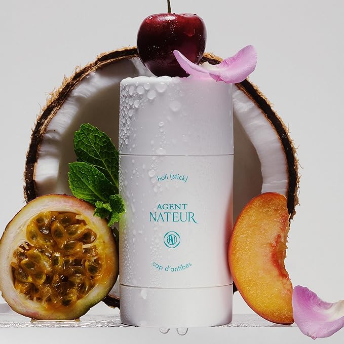 Agent Nateur - holi (stick) Cap d'Antibes Natural Deodorant | Castor + Coconut Oil Beeswax | Aluminum-Free Non-Toxic Clean Skincare Crafted for All-Day Freshness (2.5 oz)