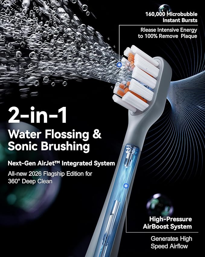 RANVOO] Save $42 to Get AirJet X3 Electric Toothbrush White and AirJet X5 Electric Toothbrush Together