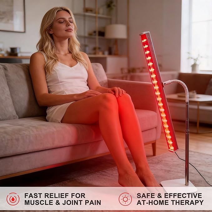 Red Light Therapy for Body Face Infrared Light Therapy for Sauna with Adjustable Stand 660nm and 850nm Near Infrared LED Lights Panel