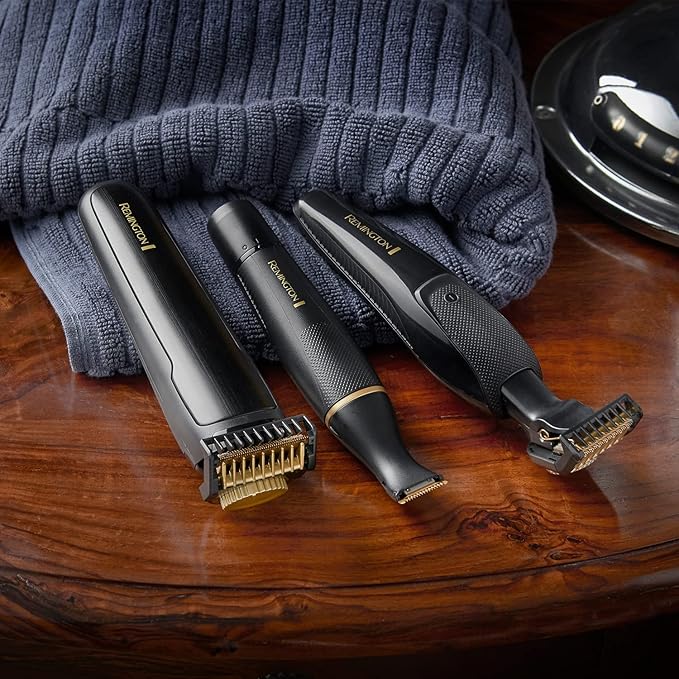 Remington T-Series Nose and Ear Hair Trimmer Detail Kit Nose Hair Trimmer Ears Eyebrows and Facial Hair Vertical and Rotary Trimmer 2 Combs Precision Cutter and Adjustable Comb - NE7000