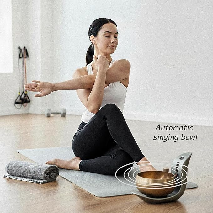 Automatic Singing Bowl – Hands-Free Sound Healing Bowl for Meditation Yoga Mindfulness Energy Healing Deep Relaxation &amp SleepAuto-Striking Himalayan Singing Bowl with Resonant Tone