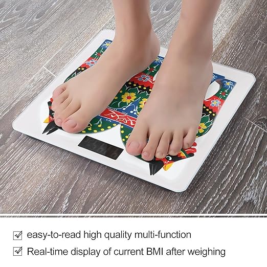 Runner Swedish Dala Horse Folk Weight Scale Large Bathroom Scales Digital Weight with Bright LED Display Non Slip Automatic Weighing Scale Fashion Weighing Machine for Body