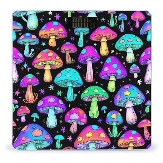 Energy Saving Scale Bathroom Weighing Scale Smart Scale for Body Weight Digital Goth Gothic Hippie Trippy Magic Mushroom