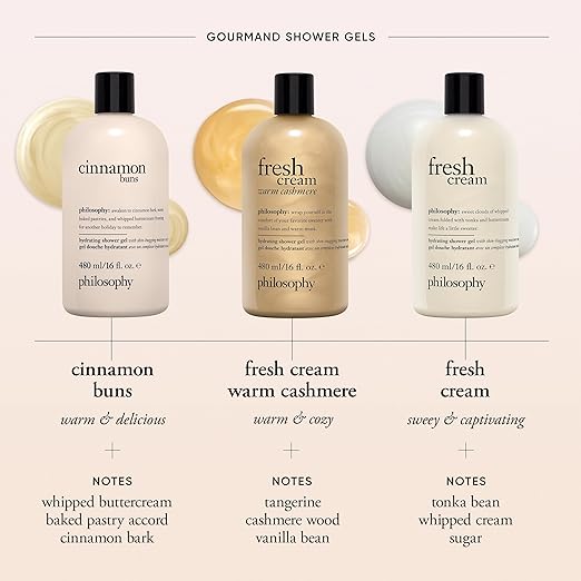 philosophy fresh cream shower gel - with notes of vanilla heliotrope &amp tonka bean