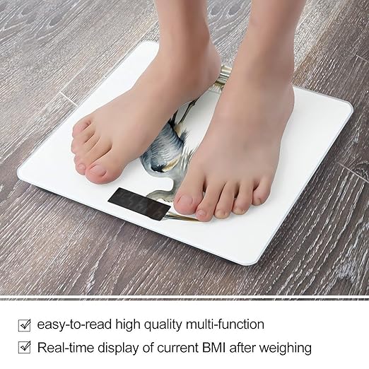 Long-beaked Heron Weight Scale Large Bathroom Scales Digital Weight with Bright LED Display Non Slip Automatic Weighing Scale Fashion Weighing Machine for Body
