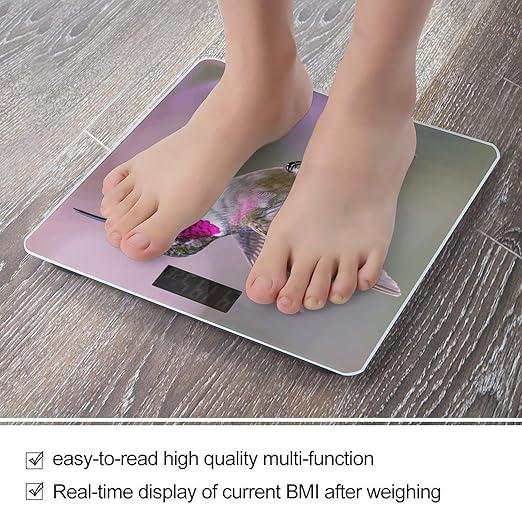 Humming Birds Scale for Body Weight Digital Bathroom Scale Toughened Glass High Precision Scales for Body Weight with Large LCD Backlight Display Weight Scales