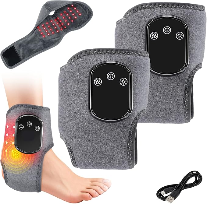 Try Massager Pro Foot Massage Triple-Technology Massager with Heat for Relax &amp Renew Foot &amp Ankle 3 Modes &amp 5 Heat Levels Cordless Ankle Massagers 2-in-1 Warming Wrap for Home or Travel