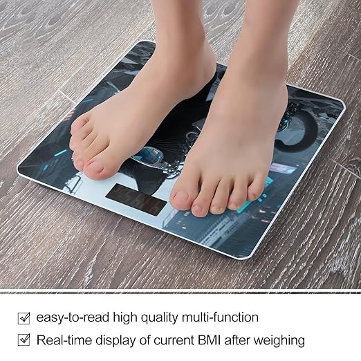 Black Cat Glasses Weight Scale Large Digital Bathroom Scales with Bright LED Display Non Slip Digital Scale and Step On Fashion Weighing Machine for Body