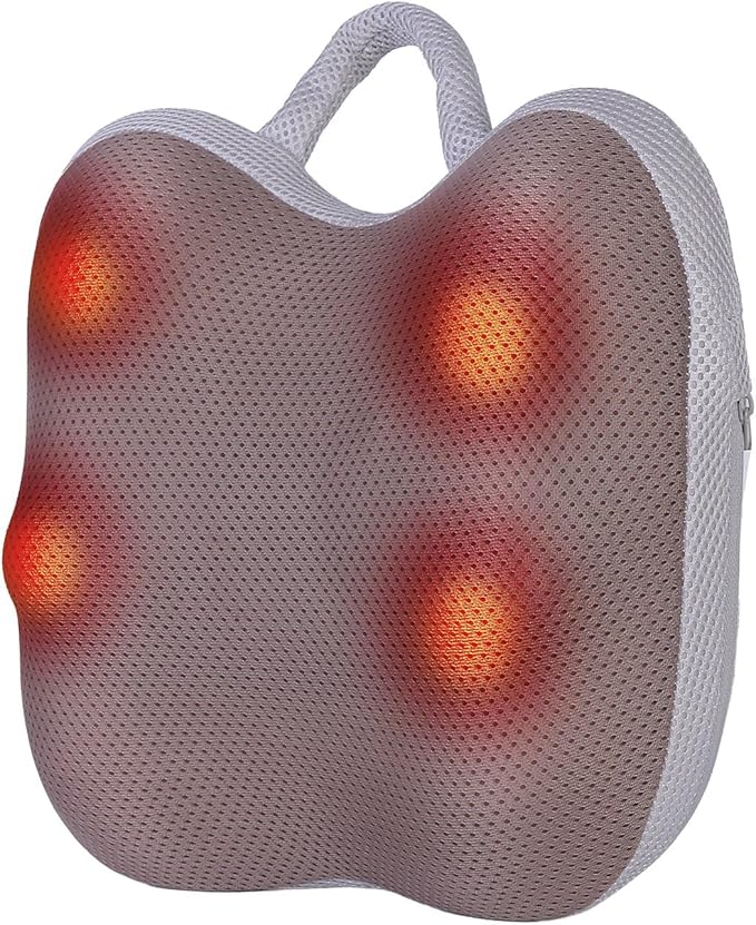 Back Massager with Heat Waist Massage Cordless Rechargeable 3D Kneading Lower Back Massager for Pain Relief Deep Tissue Office Travel Car