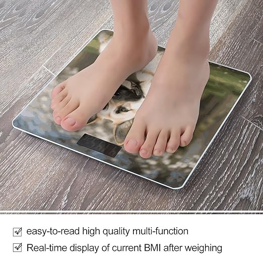 German Shepherd Dog Smart Scale for Body Weight Accurate Bathroom Scale with LED Display Digital Weight Scales Weighing Machine High Precision Scales for Bath Home
