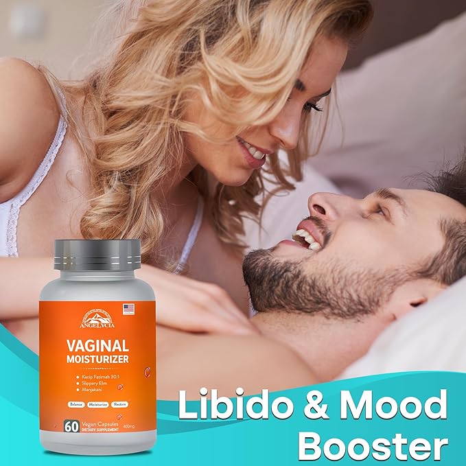 ANGELYCIA Natural Probiotic Vaginal Moisturizer Pills for Women – Slippery Elm Feminine Care Supplement for Vaginal Moisture Dryness Relief &amp Healthy pH Balance Support