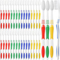 Honeydak 200 Packs Bulk Disposable Toothbrushes - Individually Wrapped Multicolor Soft Bristle Medium Manual Travel Toothbrushes for Hotel Toiletries(Classic)