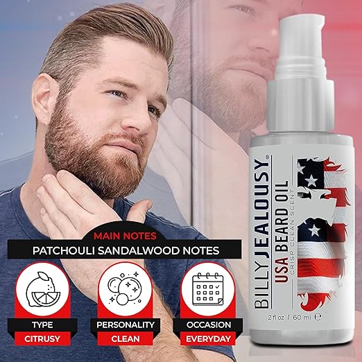 Billy Jealousy Beard Oil for Men Lightweight Low Shine and Hydrating Beard Moisturizer for Softer Hair Helps Prevent Itching and Flakes