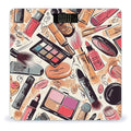 Cosmetic and Makeup Theme Pattern Bathroom Scale Rounded Smart Scale for Body Weight Automatic Power On/Off Weight Scales Accurate Bathroom Digital Scales for Pet Home Bedroom Kitchen