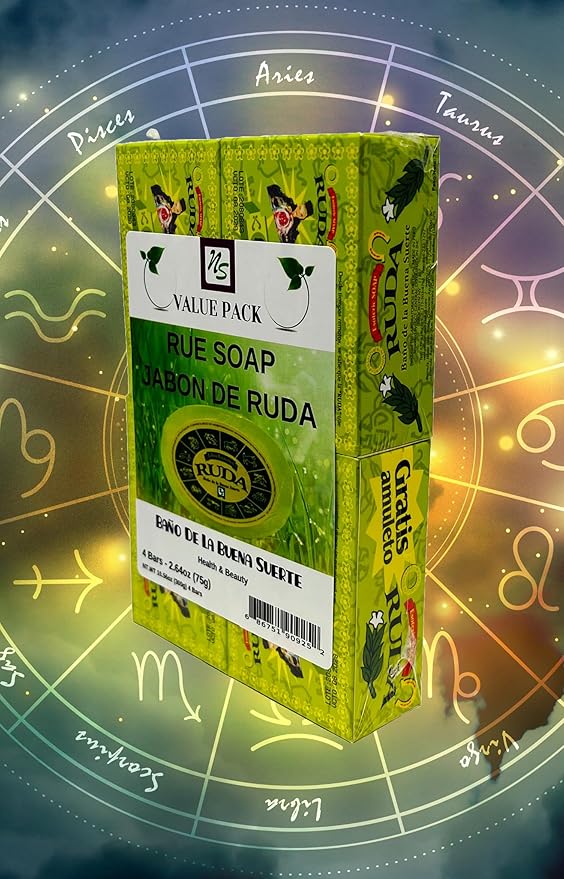 Generic Rue Soap (4 bars) Invigorating Scent Skin Cleansing Bar Good Luck Gift Ruda Jabon