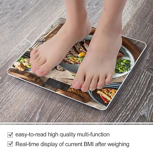 Delicious Grilled Meat Scale for Body Weight Smart Scales Digital Bathroom Scale High Precision Weighing Scales with Large Display Weighing Machine for People