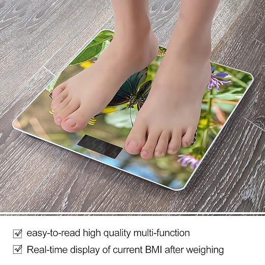 Charming Butterfly Scale for Body Weight Smart Scales Digital Bathroom Scale High Precision Weighing Scales with Large Display Weighing Machine for People
